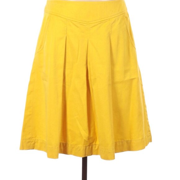 J. Crew 100% Cotton Yellow Skirt - Picture 1 of 2